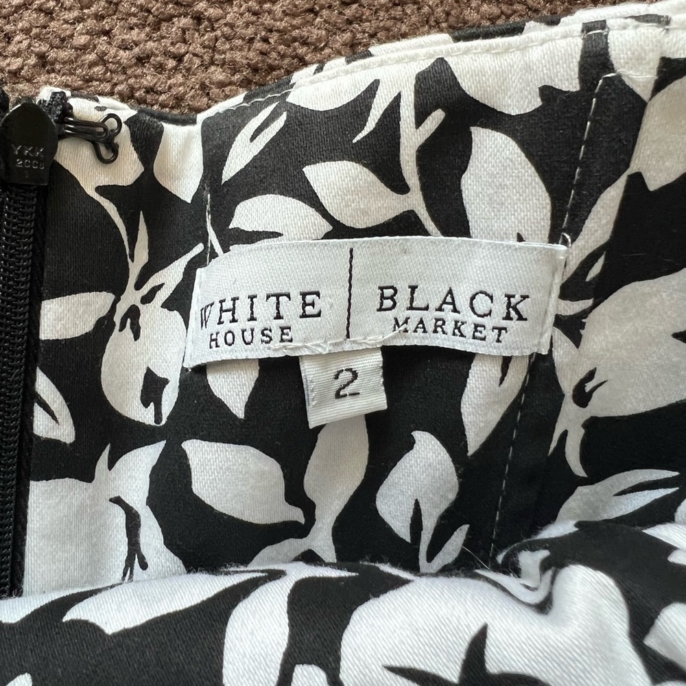 White House Black Market Floral Strapless Fit & Flare Dress - Picture 9 of 11
